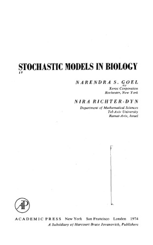 {pdf} Stochastic models in biology N.S. Goel, Nira Richter-Dyn