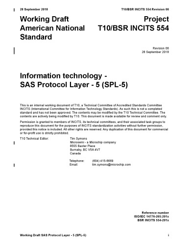 {PDF} SAS Protocol Layer - 5 (SPL-5 r06) T10 Technical Committee