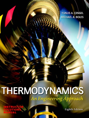 {PDF} Instructor Solutions Manual for Thermodynamics: An Engineering Approach Yunus A. ?engel, Michael A. Boles