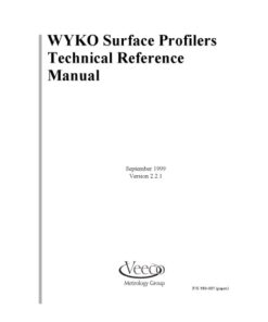 {PDF} WYKO Surface Profilers Technical Reference Manual Carrie Lamb and Mike Zecchino