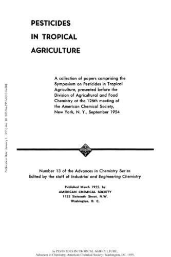 [PDF] Pesticides In Tropical Agriculture Gould R.F. (ed.)