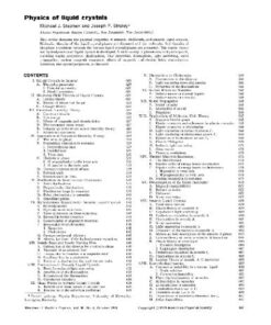 [PDF] Physics of liquid crystals Stephen, Straley.