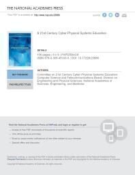 [PDF] A 21st Century Cyber-Physical Systems Education and Medicine Engineering National Academies of Sciences; Division on Engineering and Physical Sciences; Computer Science and Telecommunications Board; Committee on 21st Century Cyber-Physical Systems Education