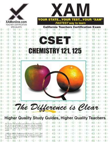 [PDF] CSET Chemistry 121, 125 Teacher Certification Test Prep Study Guide, 2nd Edition (XAM CSET) Sharon Wynne