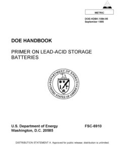 {PDF} Primer on lead-acid storage batteries United States. Dept. of Energy.; United States. Dept. of Energy. Office of Scientific and Technical Information