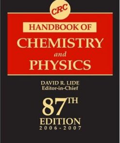 [PDF] CRC Handbook of Chemistry and Physics, 87th Edition David R. Lide