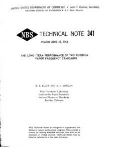 {PDF} THE LONG-TERM PERFORMANCE OF TWO RUBIDIUM VAPOR FREQUENCY STANDARDS B. E. BLAIR, A.H. MORGAN