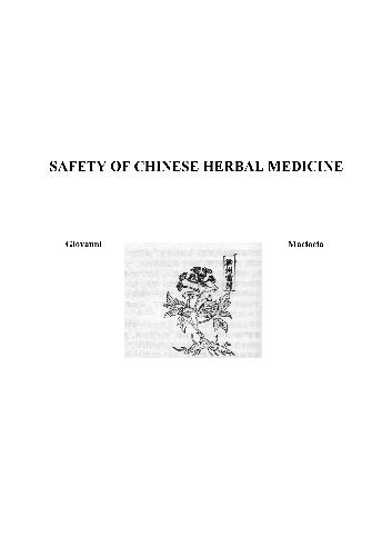 [PDF] Safety of Chinese Herbal Medicine Giovanni Maciocia