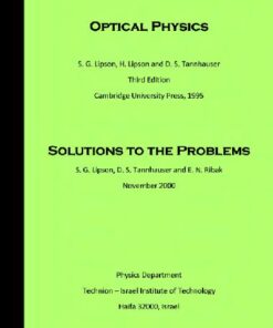 [PDF] Solutions to Optical physics 3ed Lipson S.G., et al.