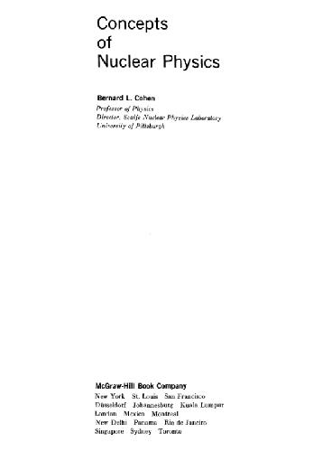 [PDF] Concepts of Nuclear Physics Bernard L. Cohen