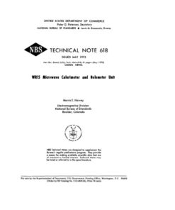 {PDF} WR15 Microwave Calorimeter aid Bolometer Unit Morris E. HQrvey