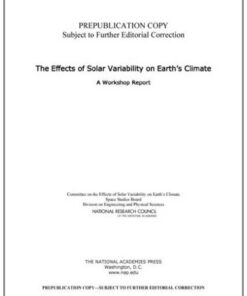 [PDF] The Effects of Solar Variability on Earth's Climate: A Workshop Report Committee on the Effects of Solar Variability on Earth's Climate, Space Studies Board, Division on Engineering and Physical Science, National Research Council