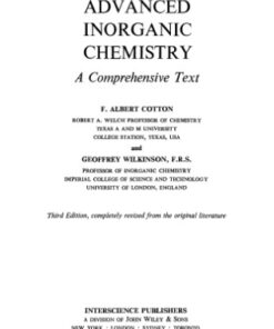 [PDF] Advanced Inorganic Chemistry. A Comprehensive Text Cotton F.A., Wilkinson G.