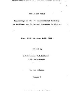 [PDF] Proc. IV Workshop on Nonlinear and Turbulent Processes in Physics Nonlinear world.