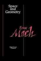 {pdf} Space and geometry in the light of physiological, psychological and physical inquiry Mach, Ernst