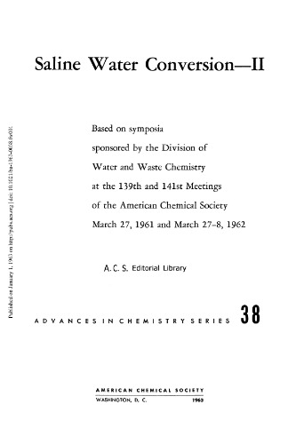 [PDF] Saline Water Conversion II Gould R.F. (ed.)