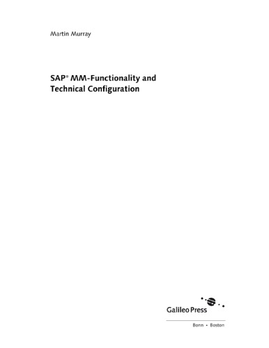 {PDF} SAP MM-Functionality and Technical Configuration (2nd Edition) Martin Murray