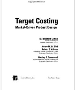 [PDF] Target Costing (Dekker Mechanical Engineering) Bradford Clifton, Henry M. B. Bird, Robert E. Albano, Wesley P. Townsend