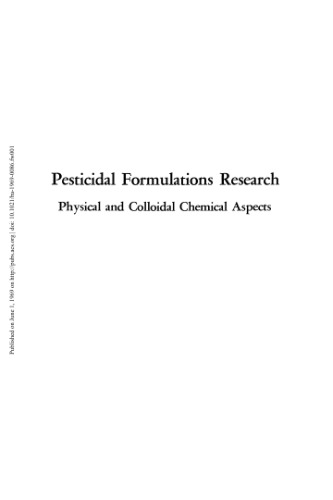 [PDF] Pesticidal Formulations Research. Physical and Colloidal Chemical Aspects Gould R.F. (ed.)