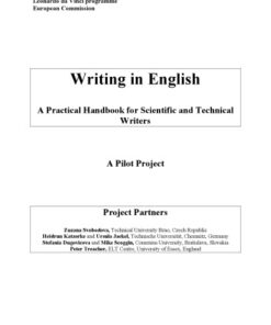 {PDF} Writing in English: a Practical Handbook for Scientific and Technical Writers Zuzana Svobodova