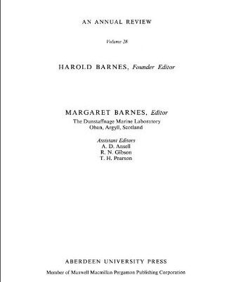{PDF} Oceanography and Marine Biology: An Annual Review, Vol. 28 Harold Barnes