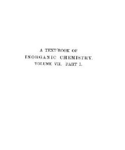 [PDF] A textbook of inorganic chemistry vol.VII part I Oxigen