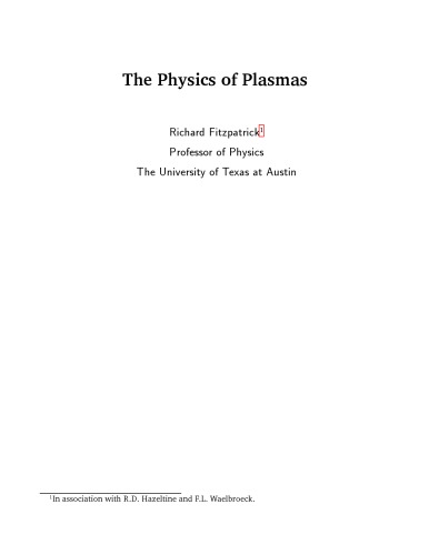 [PDF] The Physics of Plasmas Richard Fitzpatrick
