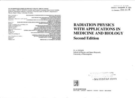 [PDF] Radiation Physics with Applications in Medicine and Biology Norman Allen Dyson