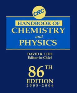 [PDF] CRC Handbook of Chemistry and Physics, 86th Edition David R. Lide