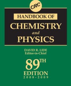[pdf] CRC Handbook of Chemistry and Physics, 89th Edition David R. Lide