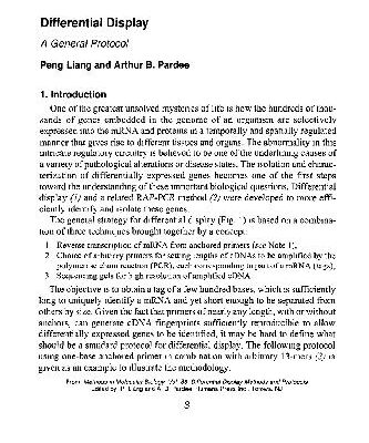 {PDF} Differential Display Methods and Protocols Peng Liang