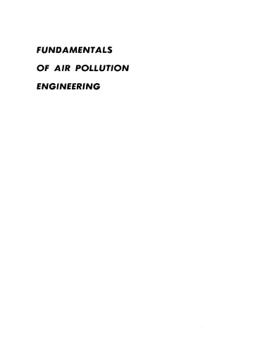 [PDF] Fundamentals of Air Pollution Engineering Richard C. Flagan, John H. Seinfeld
