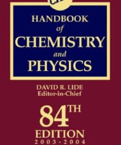 [PDF] CRC Handbook of Chemistry and Physics, 84th Edition David R. Lide