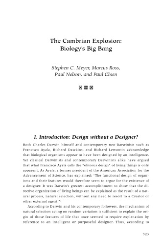 {PDF} The Cambrian Explosion. Biology Big Bang Meyer Ross Nelson Chien