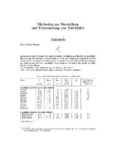 [PDF] Houben-Weyl Methods in Organic Chemistry: Aldehydes Houben J., Weyl T.