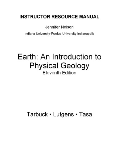 {pdf} IM to Earth_An Introduction to Physical Geology Jennifer Nelson