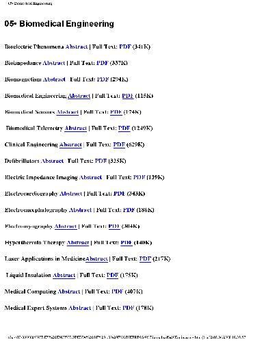 [PDF] 05.Biomedical Engineering John G. Webster (Editor)