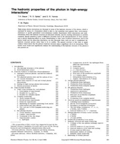 {pdf} The hadronic properties of the photon in high-energy interactions T. H. Bauer, R. D. Spital, D. R. Yennie, and F. M. Pipkin