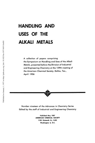 [PDF] Handling and Uses of the Alkali Metals Gould R.F. (ed.)