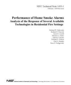 {PDF} Performance of Home Smoke Alarms Analysis of the Response of Several Available Technologies in Residential Fire Settings Richard W. Bukowski, Richard D. Peacock, Jason D. Averill, Thomas G. Cleary, Nelson P. Bryner, William D. Walton, Paul A. Reneke, Erica D. Kuligowski