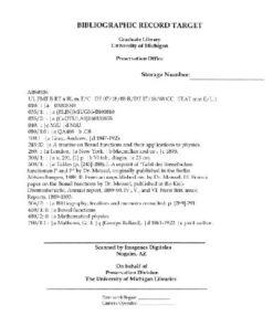 [PDF] A treatise on Bessel functions and their applications to physics Gray A., Mathews G.B.