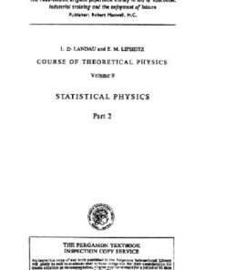 [PDF] Statistical physics L. D. Landau, L. P. Pitaevskii