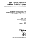 {PDF} 68th Porcelain Enamel Institute Technical Forum. A collection of papers presented at the 68th Porcelain Enamel Institute... William D. Faust
