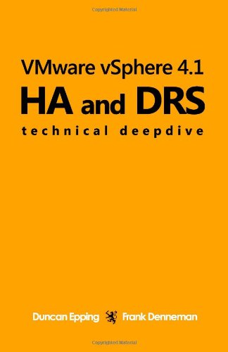 {PDF} VMware vSphere 4.1 HA and DRS Technical deepdive (Volume 1) Duncan Epping, Frank Denneman
