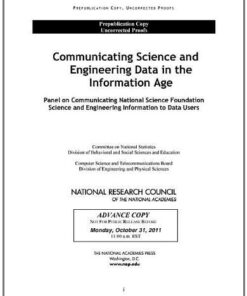 [PDF] Communicating Science and Engineering Data in the Information Age Panel on Communicating National Science Foundation Science and Engineering Information to Data Users, National Research Council
