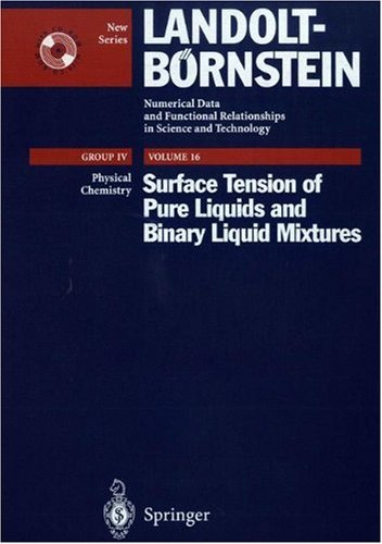 [PDF] Surface Tension Of Pure Liquids And Binary Liquid Mixtures ...
