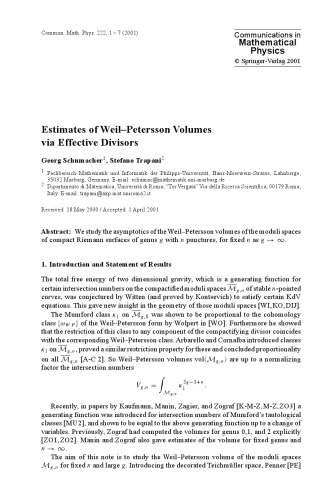 [PDF] Communications in Mathematical Physics - Volume 222 M. Aizenman (Chief Editor)