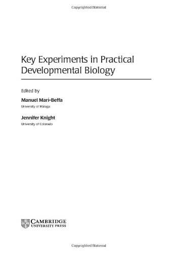 {pdf} Key Experiments in Practical Developmental Biology Manuel Mari-Beffa