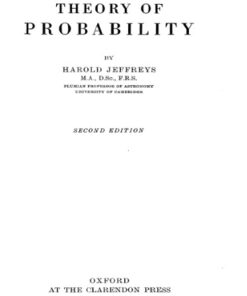 {pdf} Theory of Probability 2nd ed (Oxford Classic Texts in the Physical Sciences) Harold Jeffreys
