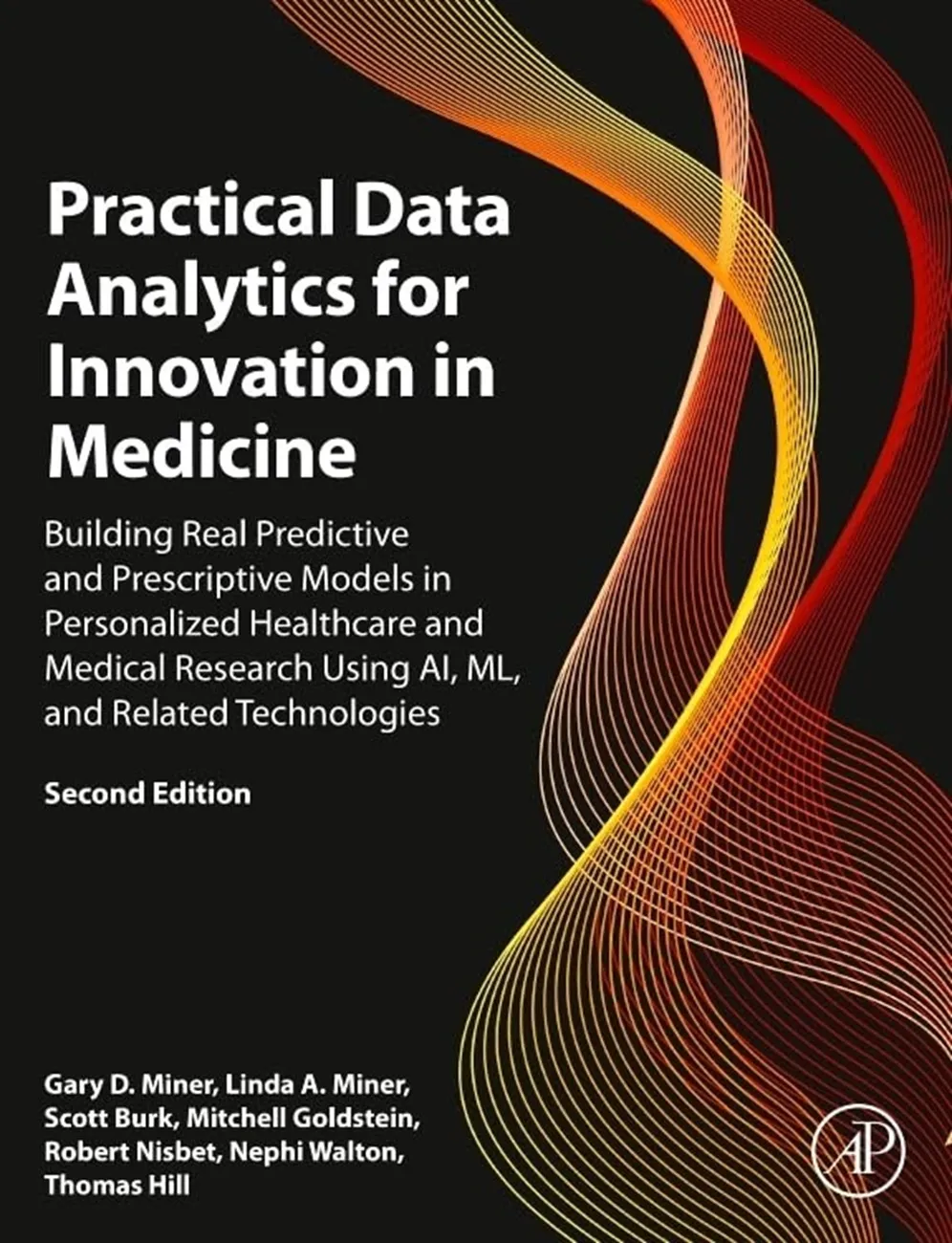 Practical Data Analytics for Innovation in Medicine 2nd Edition PDF eBook cover featuring AI and healthcare data analytics